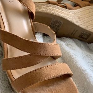 Strappy brown wedges